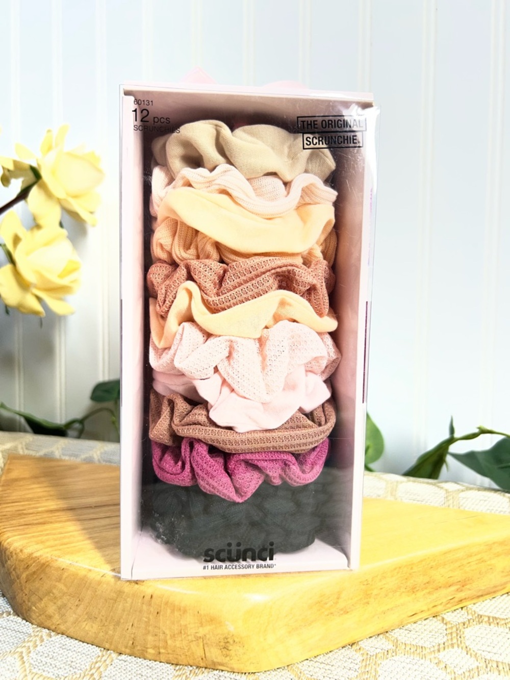 Scunci 12-Pack Pastel & Neutral Scrunchie Set
